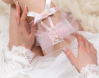 Pretty Pink Wedding Garter Sets Pink Garter Belt Dusty Rose Wedding Lace Garter Something Pink for Bride Bridal Shower Gift Blush Garter Set