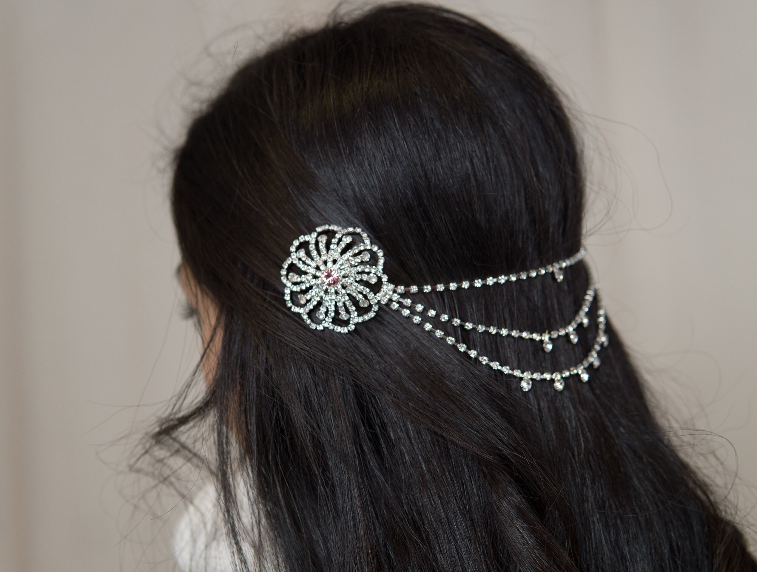 Silver hair chain deals