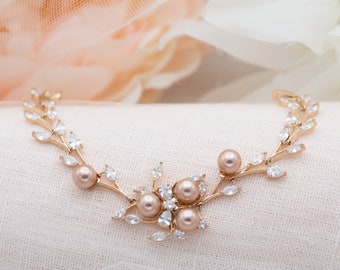 Wedding Bracelet Rose Gold, Bridal Bracelet, cz bracelet, cubic zirconia bracelet, rose gold bridal jewelry, Chantelle Rose Gold Bracelet