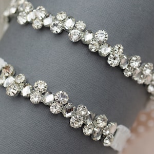Set di giarrettiere con perline e diamanti: giarrettiera da sposa in stile boho