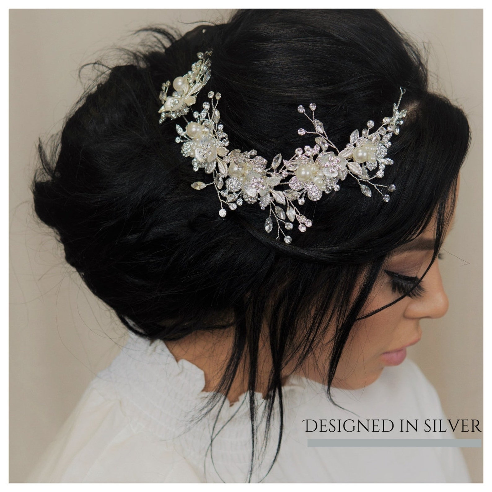 Rose Gold Hair Piece Rose Gold Hair Comb Bridal Hair Piece Etsy