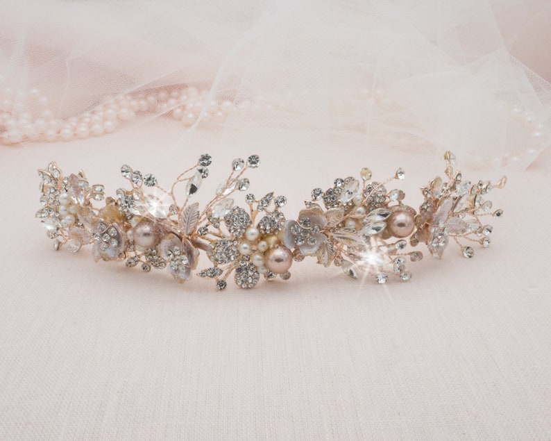 Rose Gold Hair Piece Rose Gold Hair Comb Bridal Hair Piece Etsy Canada