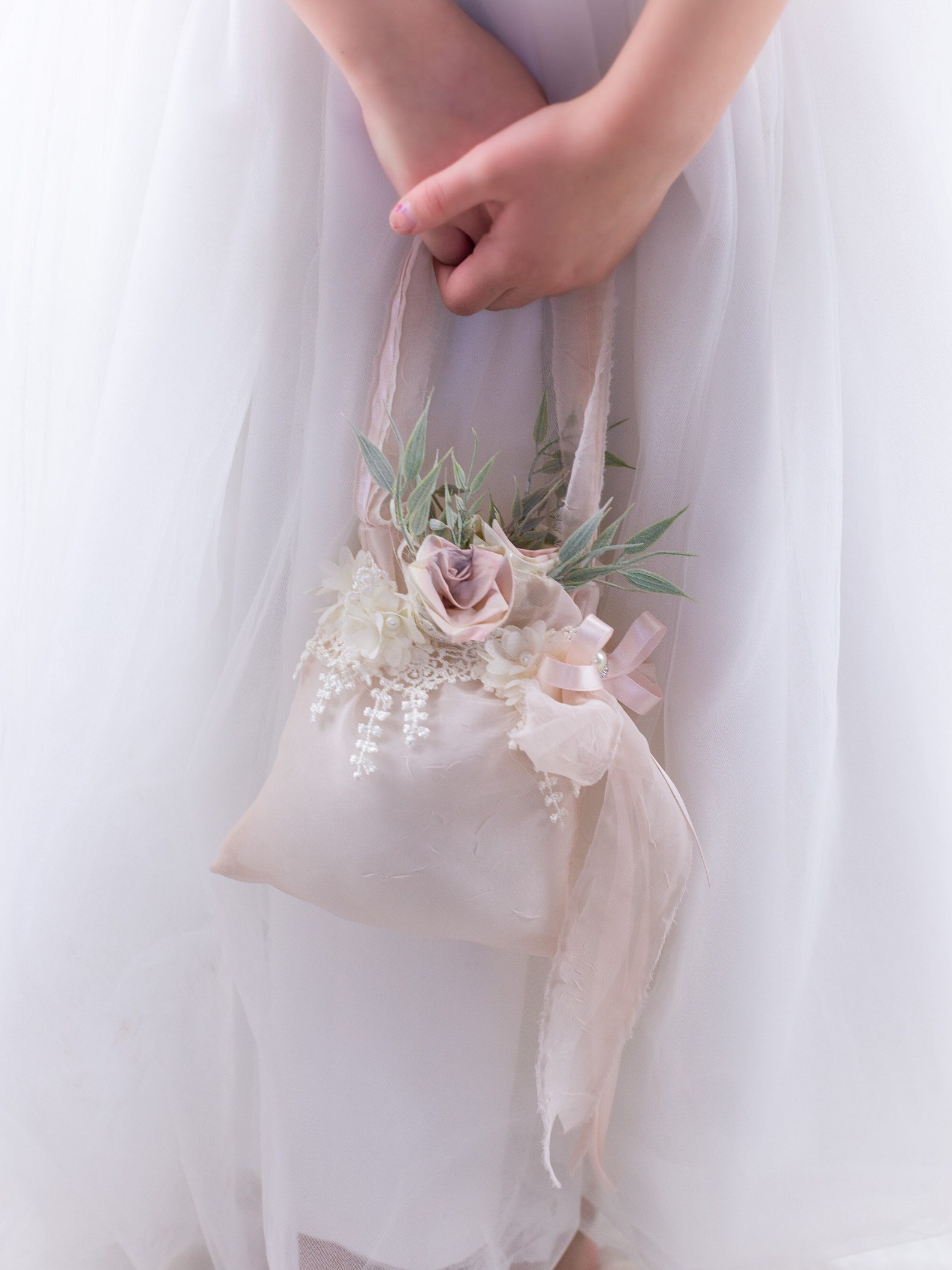 Flower Girl Alternative Flower Purse Flower Girl Wand and Etsy