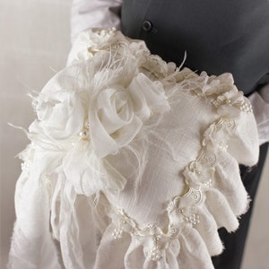 Ivory Flower Girl Basket Wedding Basket Ivory Ring Bearer Pillow Bridal Basket  Elegant Wedding Gift Small Flower Girl Basket Pedal Basket