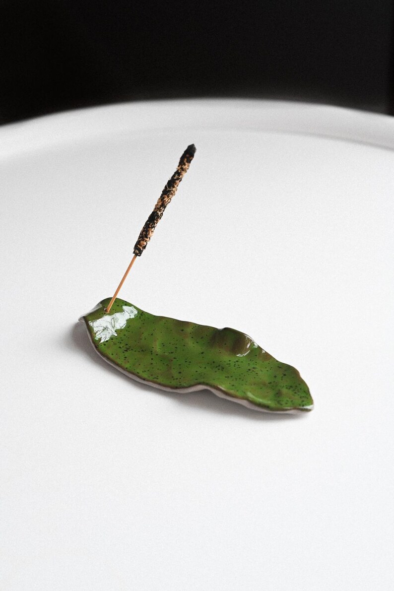 Leaf Ceramic Incense Holder. Handmade image 6