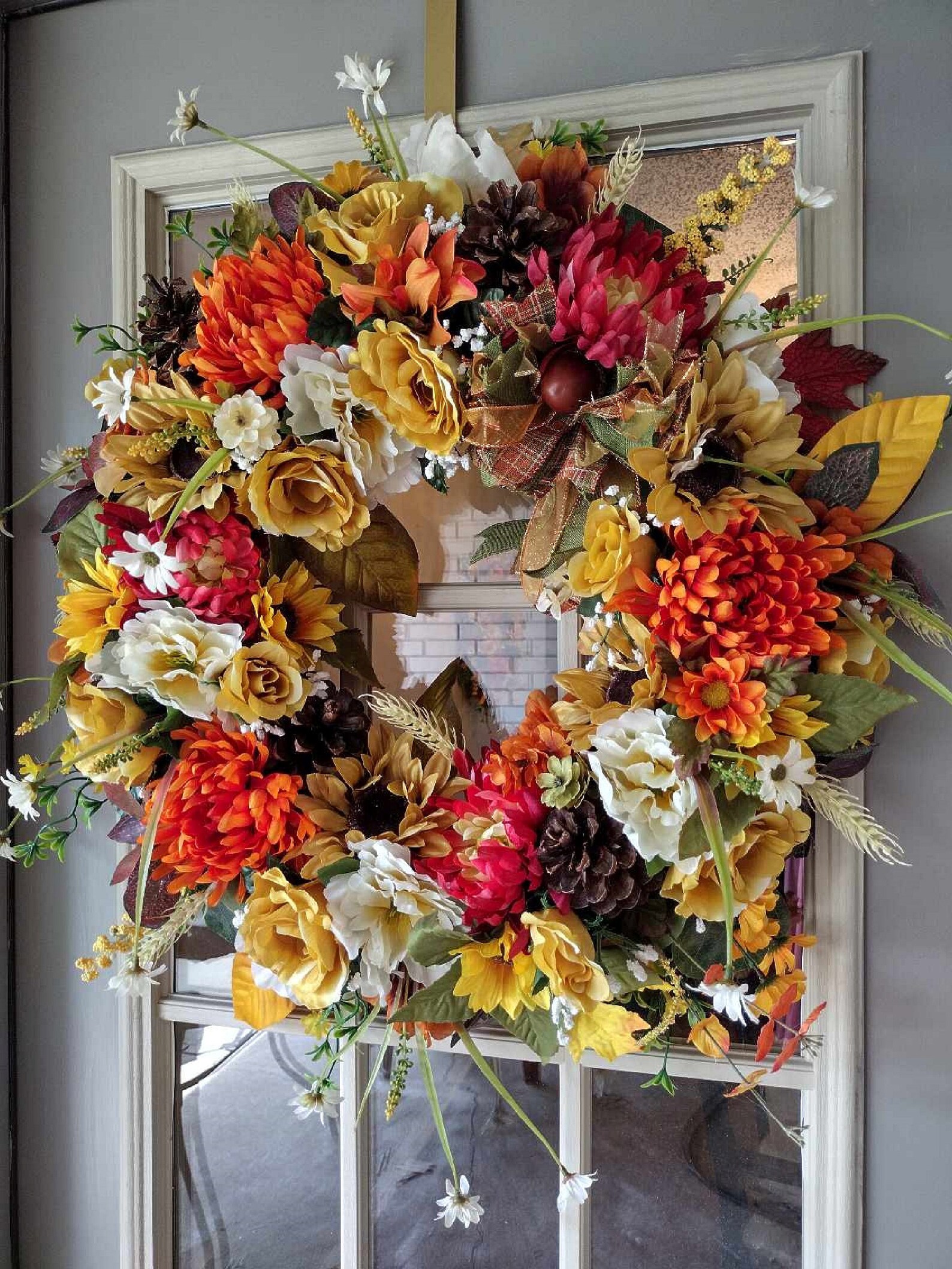 Fall Harvest Wreath, Fall Wreath, Front Door Wreath, Matching Double