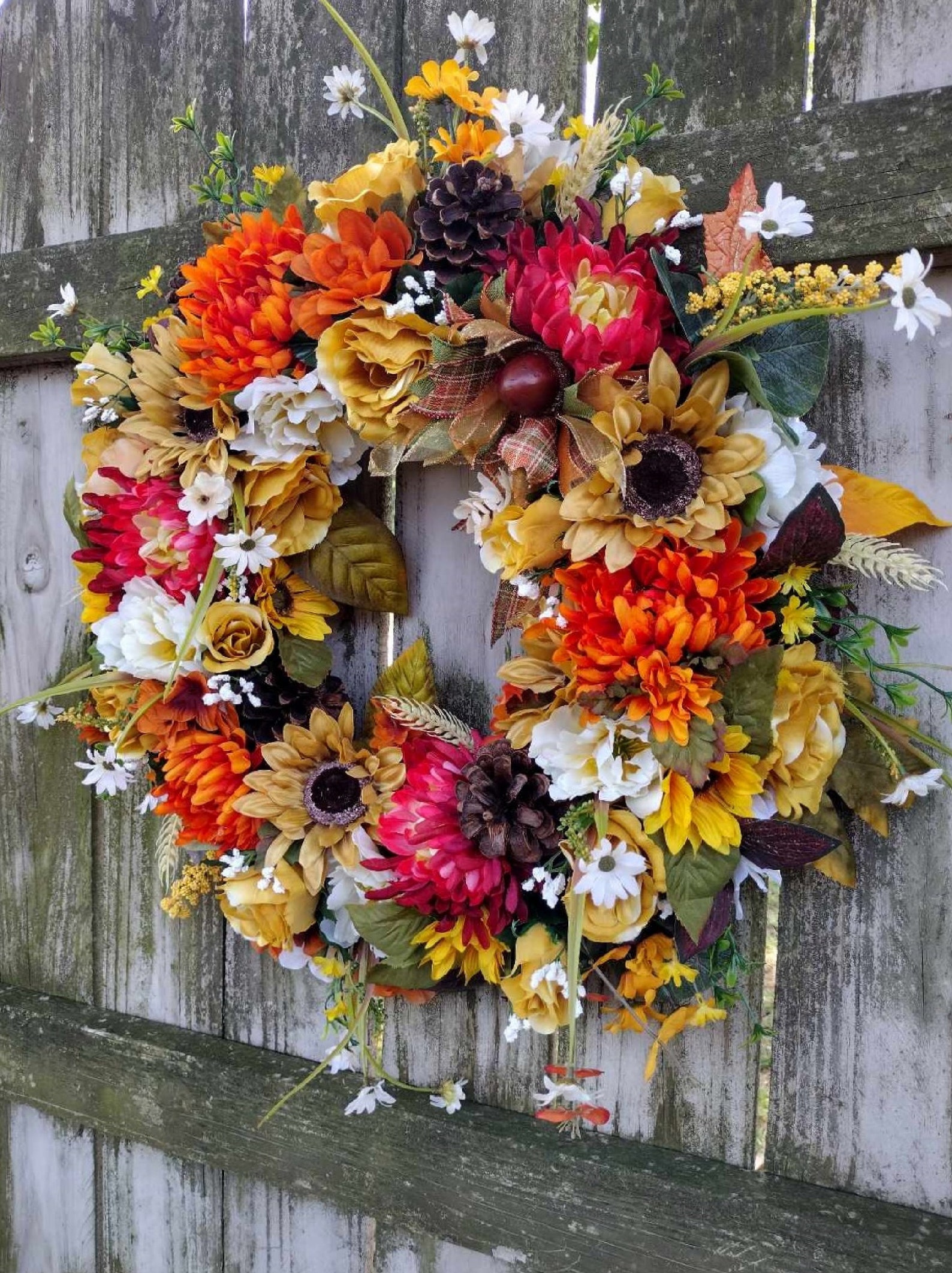Fall Harvest Wreath, Fall Wreath, Front Door Wreath, Matching Double