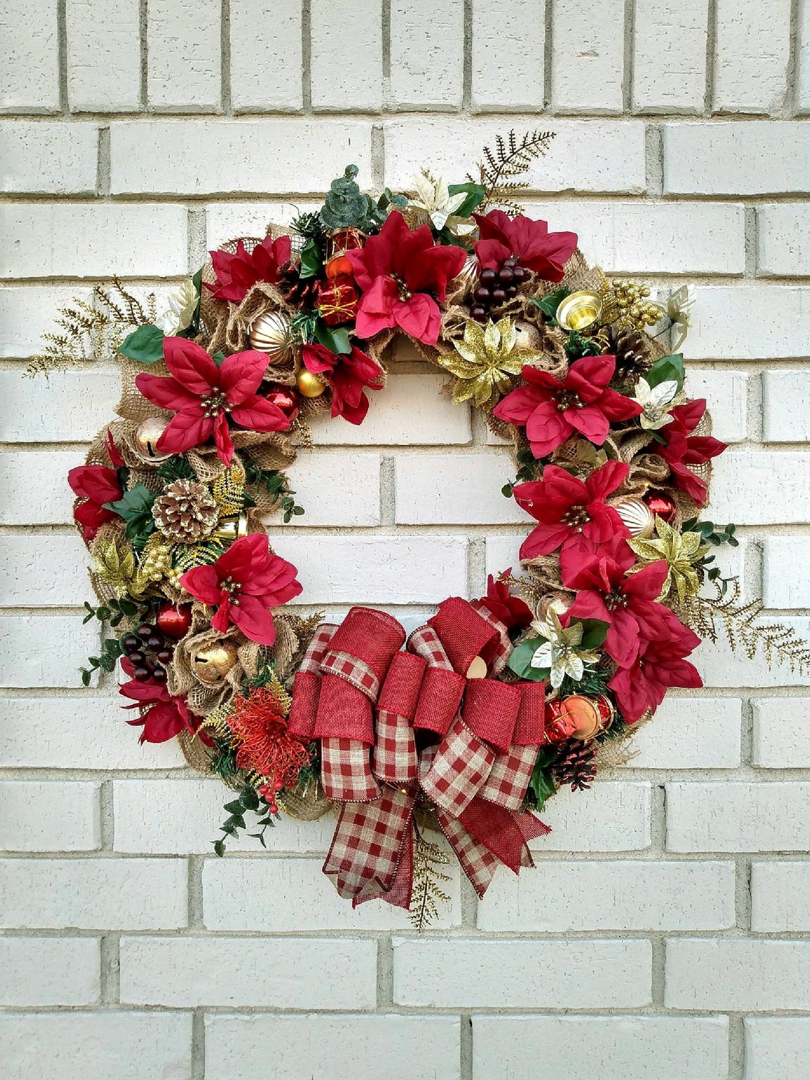 Christmas Wreath for Front Doors Christmas Wreath With Etsy