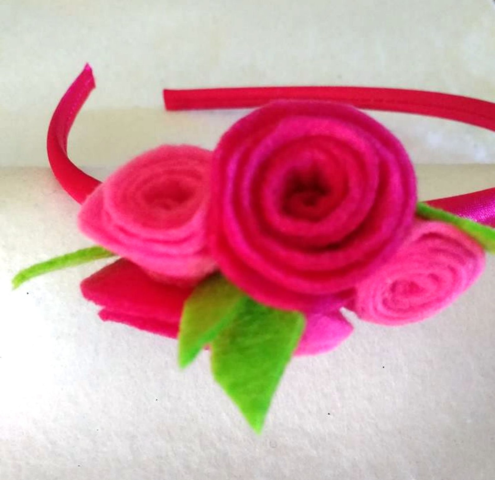 Pink Floral Hair Accessory Set Etsy