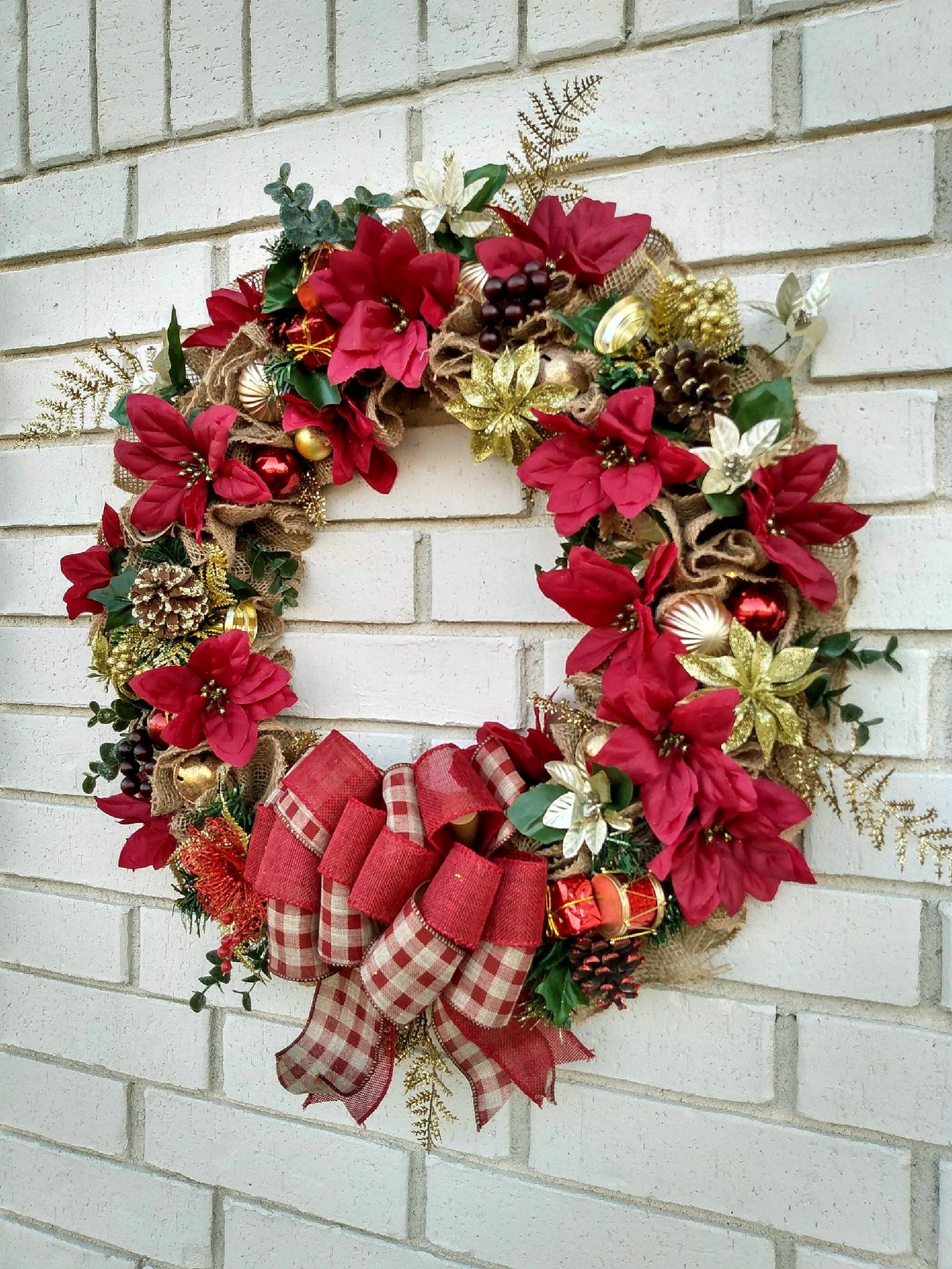 Christmas Wreath for Front Doors, Christmas Wreath With Lights