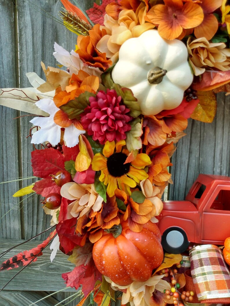 Large Fall Wreath For Front Door Farmhouse Wreath Etsy Large fall wreath for front door farmhouse wreath etsy