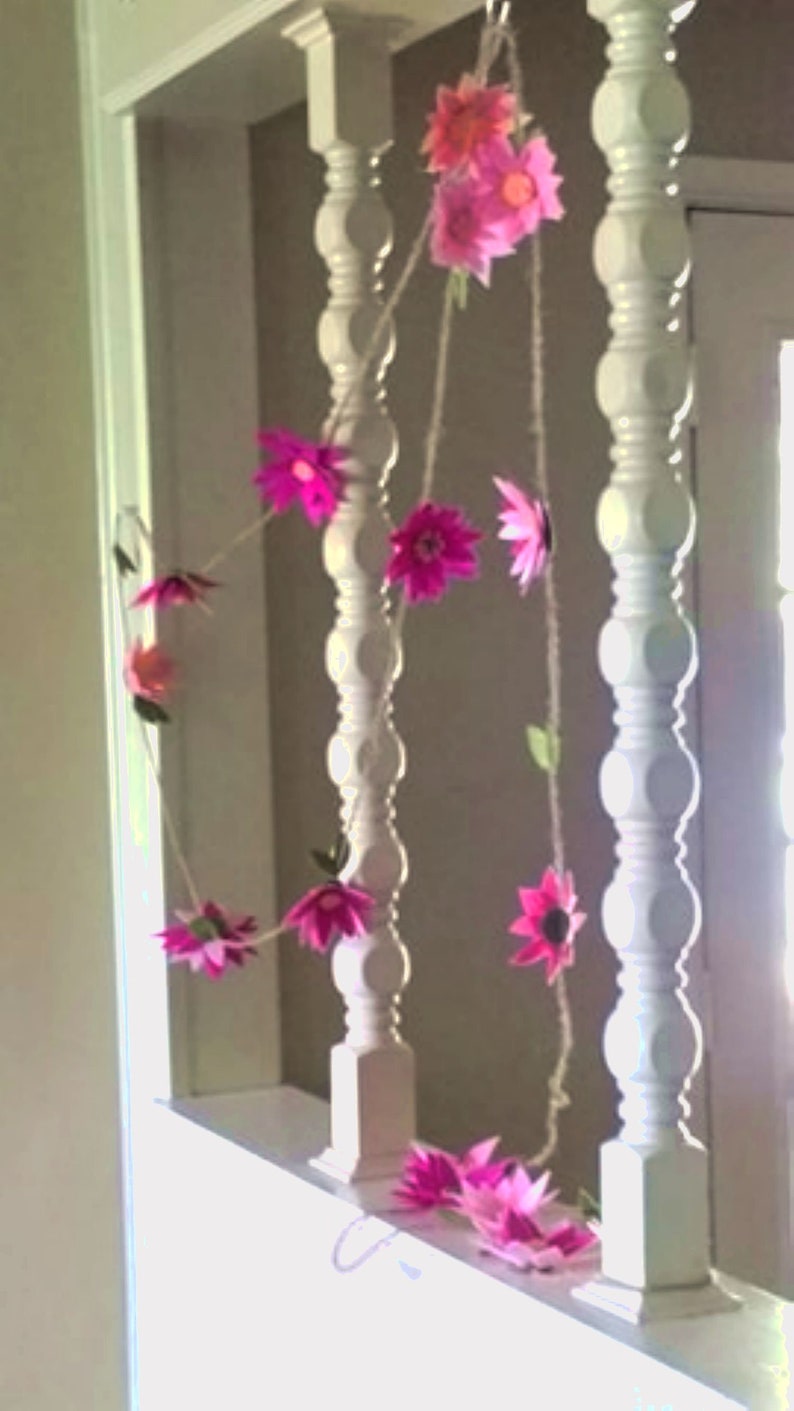 Felt Flower Nursery Decor Felt Flower Wedding Garland Floral Etsy