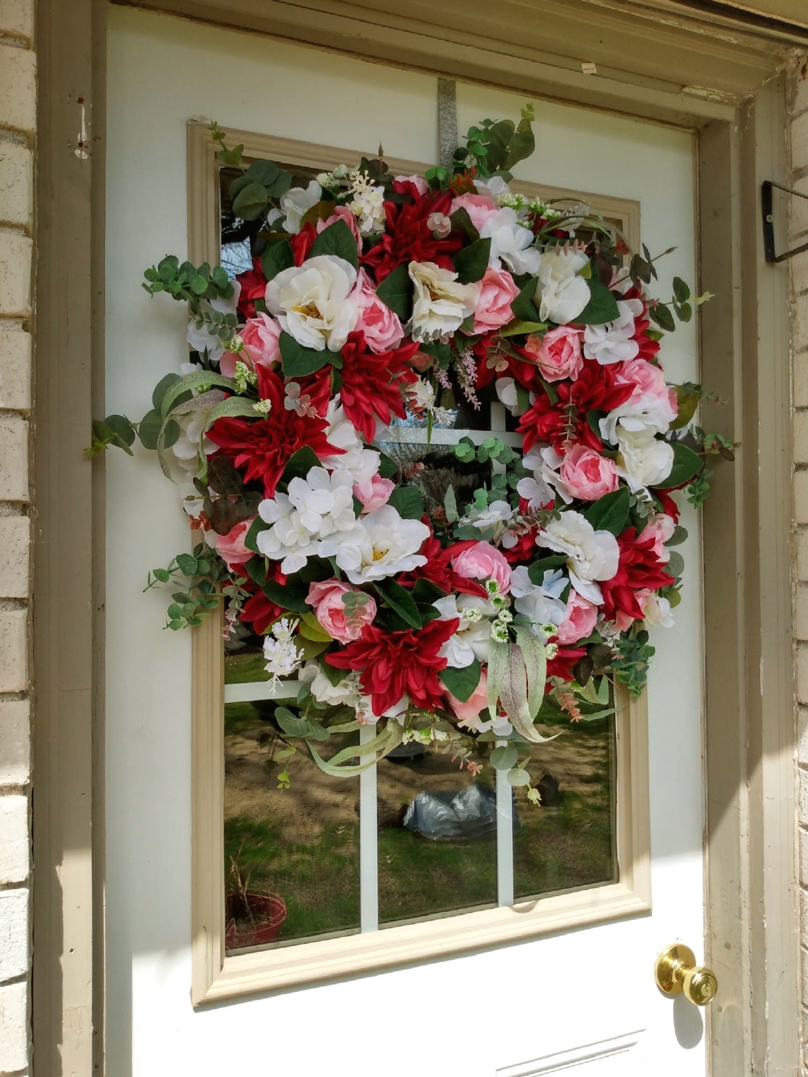 Large Floral Wreath for Front Door Floral Decor Summer - Etsy