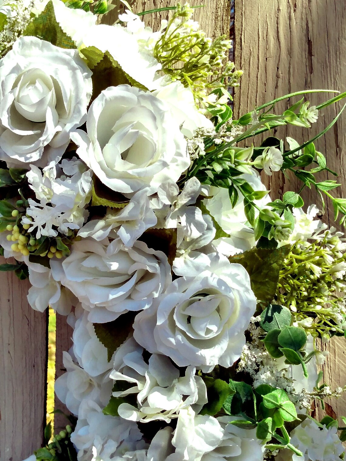 Large White Floral Wreath for Front Door Large Spring Wreath Etsy