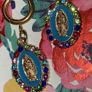 Virgin Mary Earrings l St Mary Earrings l Virgen De Guadalupe Earrings l Our Lady of Guadalupe Earrings l Catholic Earrings