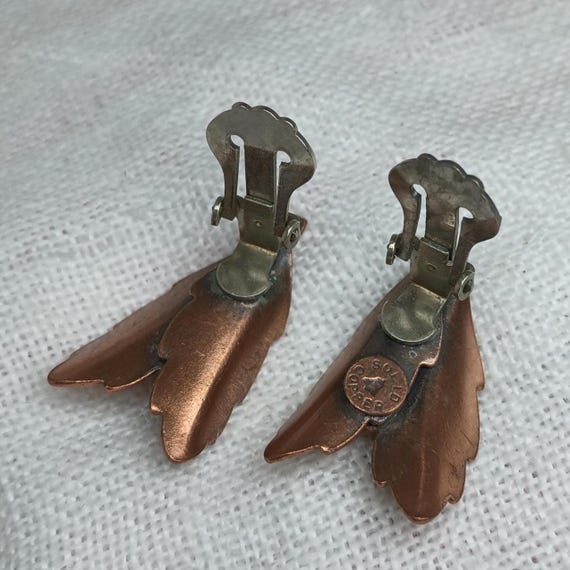 Bell Trading Post c1950s Solid Copper Double Leaf… - image 4