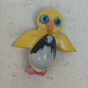 c1930s-1940s Shell Craft Yellow Bird Brooch
