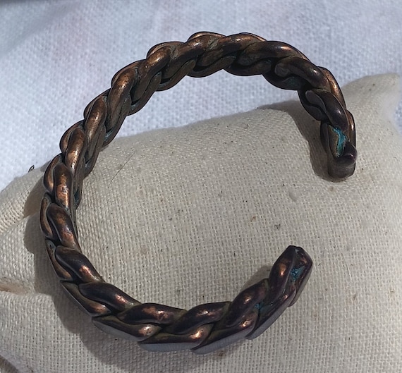 Wide Braided Rope Copper Bracelet Wide Braided Rope Copper Bracelet