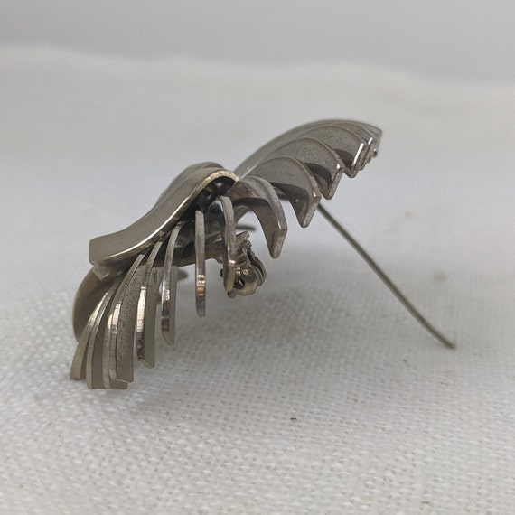 Vintage Mid Century 1960s Silver Brooch in Danish… - image 4