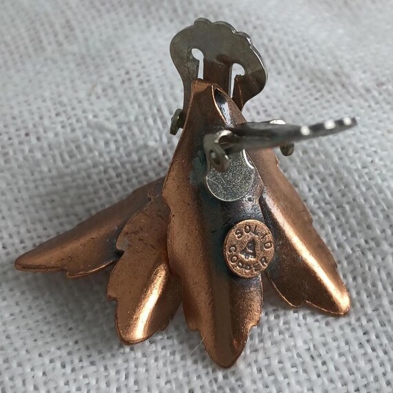 Bell Trading Post c1950s Solid Copper Double Leaf… - image 5