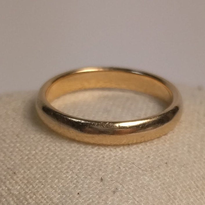 Vintage Mid-Century 14k Comfort Fit Wedding Ring3.5mm wide | Etsy