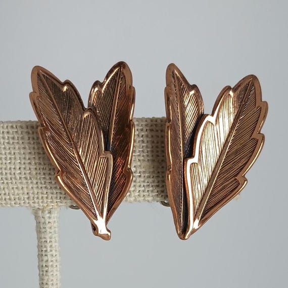 Bell Trading Post c1950s Solid Copper Double Leaf… - image 1