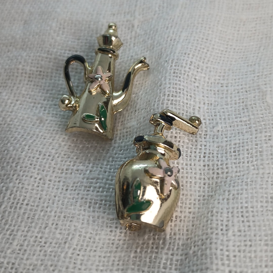 Vintage Retro Coffee Pot Scatter Pins Brooch Set - Etsy