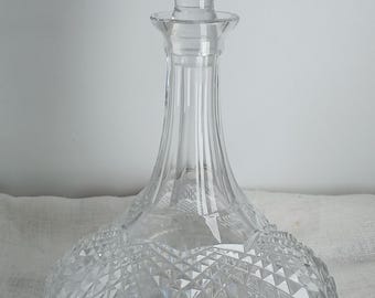 Waterford Crystal Ship's Wine Decanter — Vintage 1960s "Alana" Discontined Pattern