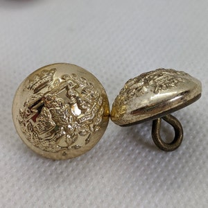 Vintage c1940s-1950s British WWII Military Uniform Brass Buttons — Argyll & Sutherland Highlanders