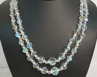 Colar vintage de cristal com duas voltas: Joias de noiva com strass
