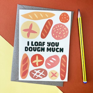 Carte pour amateur de pain, Je fais beaucoup de pain, boulanger, pâtisserie, carte écologique A6