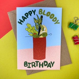 Joyeux anniversaire, Bloody Mary, cocktail, carte