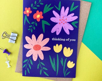 Thinking of you, Sympathy, Get Well, Missing You, A6  Eco-friendly Card