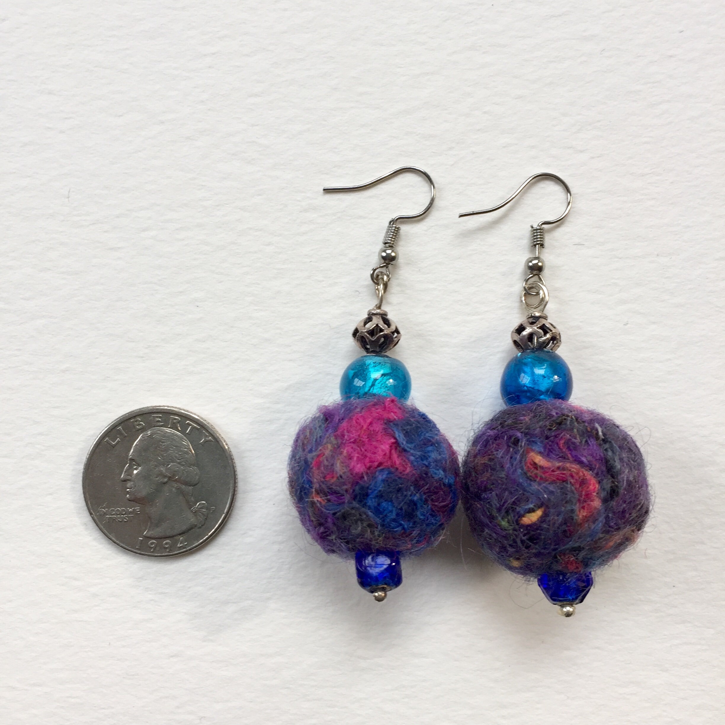 Felt Ball Drop Earringsfelted Earrings Felt Wool Jewelry Etsy Australia
