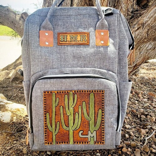 Custom Tooled Leather Backpack/diaper Bag Etsy