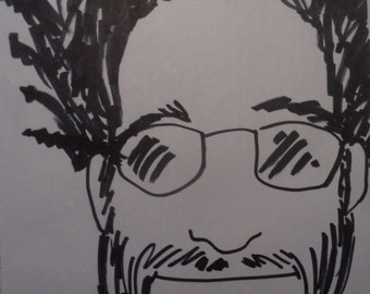 Jesus Christ Print Snow Rescue Drawing Black White S M Jack Etsy