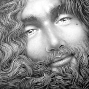 SOLD Please Don't Buy Original JESUS CHRIST Large Painting Black White S M Jack Artist Not Print God Sharon Jack Fine Wall Art Artist Paint