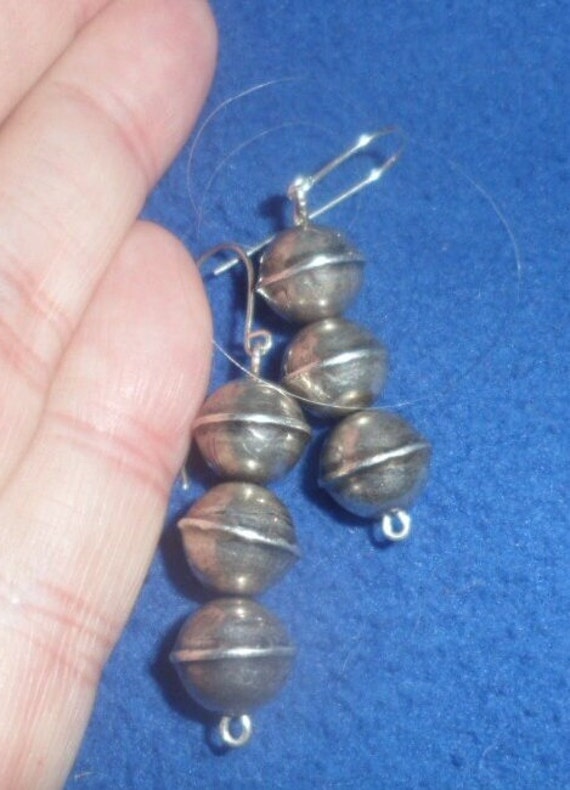 Old Handmade Sterling Beads VINTAGE NAVAJO PEARLS… - image 1