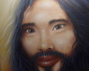 Reserved for T.W. * ASIAN JESUS CHRIST Chinese Korean Original Smjack S M Jack Large Painting God Not Print Fine Wall Art Home Decor Artist