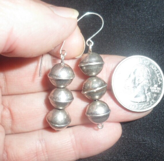 Old Handmade Sterling Beads VINTAGE NAVAJO PEARLS… - image 2