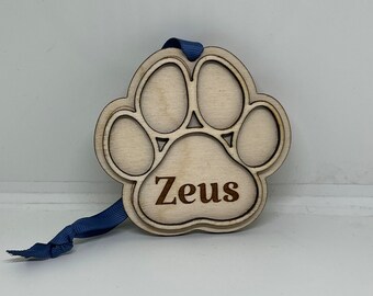 Paw print ornaments