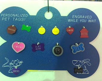 Engraved pet tag