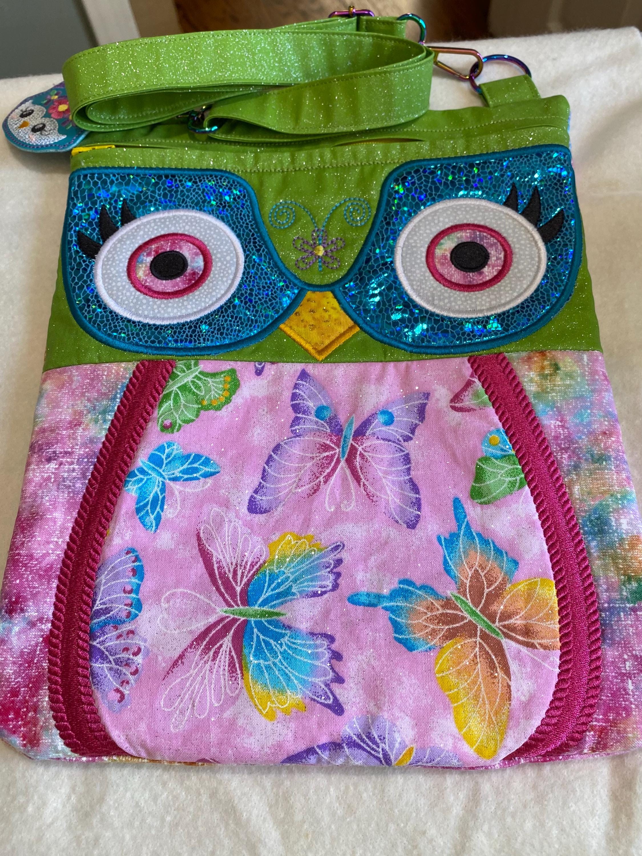 Owl Purse, Crossbody or Shoulder, Whimsical, Artistic, Unique