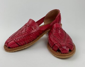 burgundy huaraches womens