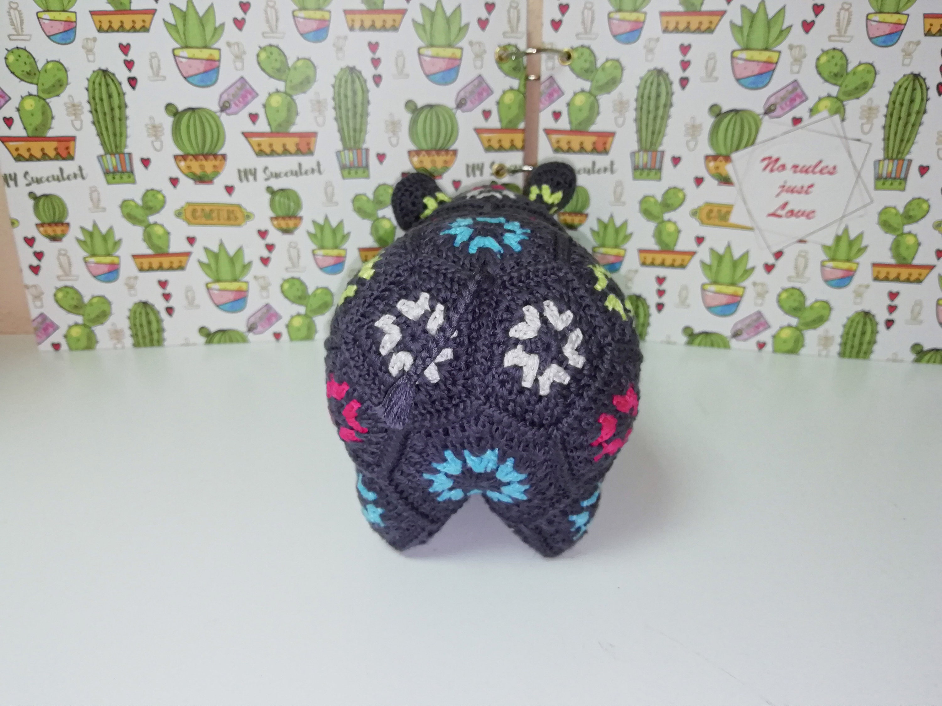 Crochet hippo made out of Granny Squares Grannies Etsy