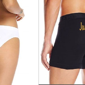 Underwear Just Married, Bride and Groom  Gift, Women&#39;s & Men&#39;s underwear, Personalized Wedding gift, personalized underwear
