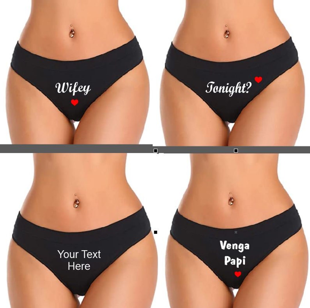 Thongs for Women, Personalized Thongs, Valentines Day Gifts, Gifts for Her,  Gifts for Him, Underwear for Her, 