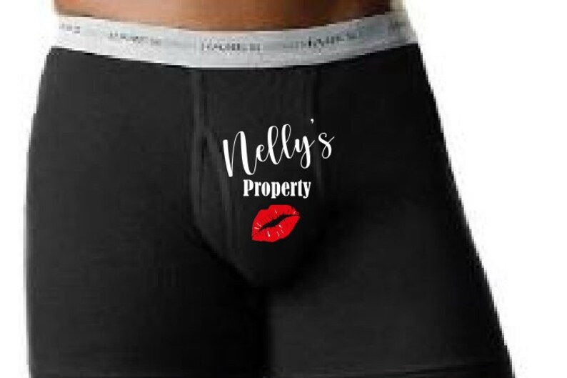 Property of Personalized Boxer Briefs Property of, Valentines Day Gifts, Gifts for Him, Boxer Briefs, Funny Boxer Briefs, image 1