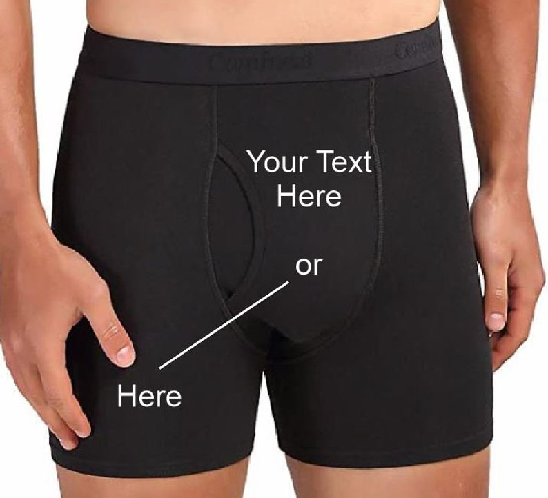 Your Text Here, Black Boxer Briefs, Valentines Day Gifts, Gifts for Him ...