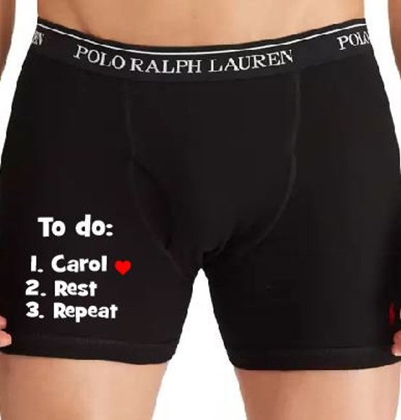 Personalized Boxer Briefs, to Do Boxer Briefs, Ralph Lauren Boxer Briefs,  Gift for Him, Anniversary Gifts, Valentines Day Gift 
